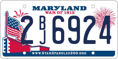 MD license plate 2BJ6924
