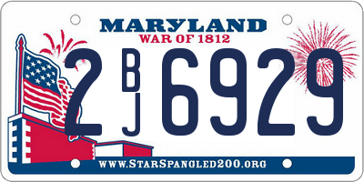 MD license plate 2BJ6929