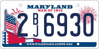 MD license plate 2BJ6930