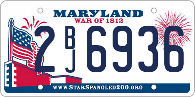 MD license plate 2BJ6936