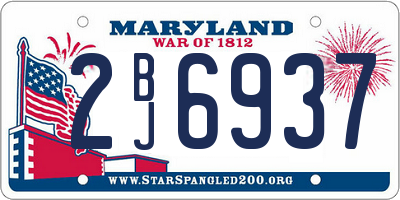 MD license plate 2BJ6937