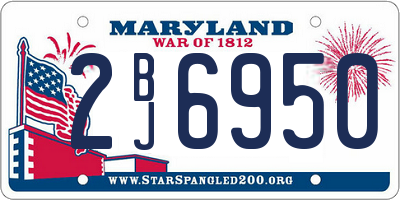 MD license plate 2BJ6950