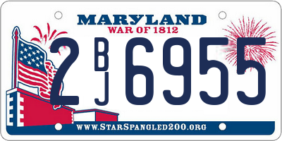 MD license plate 2BJ6955