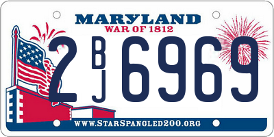 MD license plate 2BJ6969