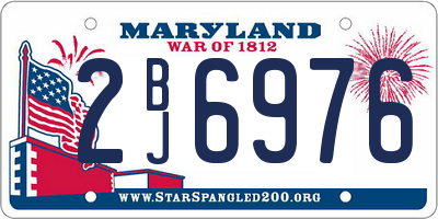MD license plate 2BJ6976