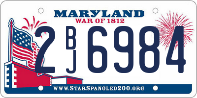MD license plate 2BJ6984