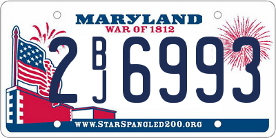 MD license plate 2BJ6993