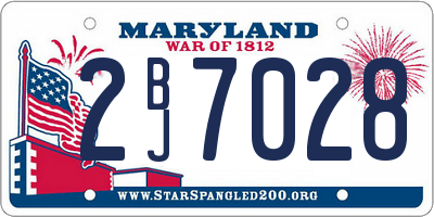 MD license plate 2BJ7028