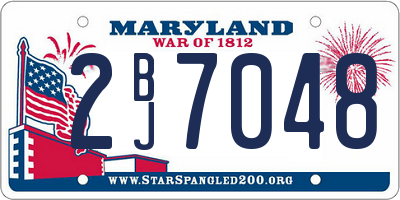 MD license plate 2BJ7048
