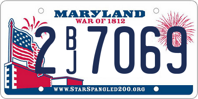 MD license plate 2BJ7069
