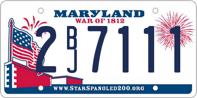 MD license plate 2BJ7111