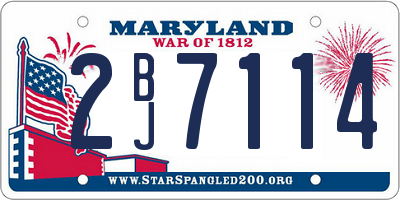MD license plate 2BJ7114