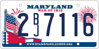 MD license plate 2BJ7116