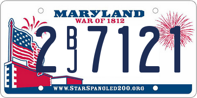 MD license plate 2BJ7121