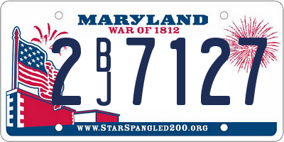MD license plate 2BJ7127