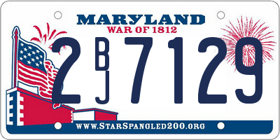 MD license plate 2BJ7129
