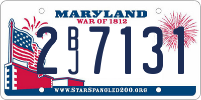 MD license plate 2BJ7131