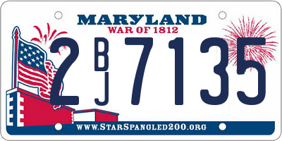 MD license plate 2BJ7135