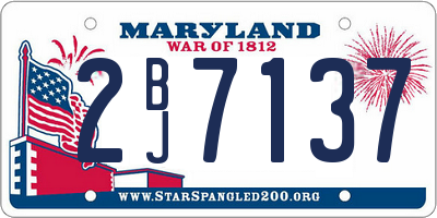 MD license plate 2BJ7137