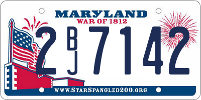 MD license plate 2BJ7142