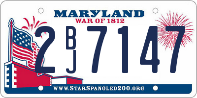 MD license plate 2BJ7147