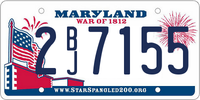 MD license plate 2BJ7155