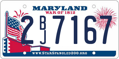 MD license plate 2BJ7167