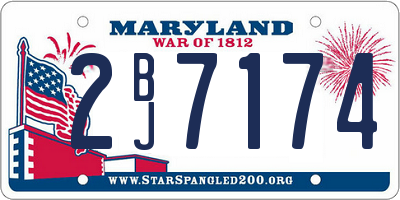MD license plate 2BJ7174