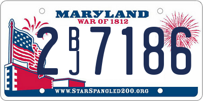 MD license plate 2BJ7186