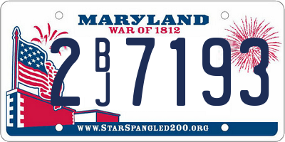 MD license plate 2BJ7193