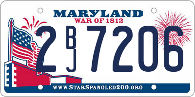 MD license plate 2BJ7206