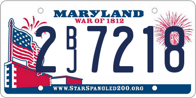 MD license plate 2BJ7218
