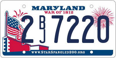 MD license plate 2BJ7220