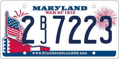 MD license plate 2BJ7223