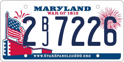 MD license plate 2BJ7226