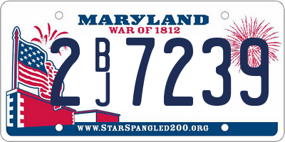 MD license plate 2BJ7239