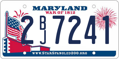 MD license plate 2BJ7241