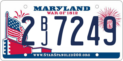 MD license plate 2BJ7249
