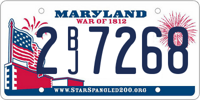 MD license plate 2BJ7268