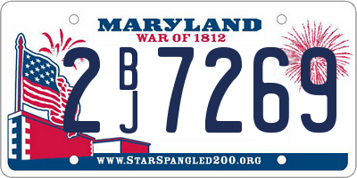 MD license plate 2BJ7269