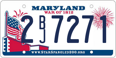 MD license plate 2BJ7271