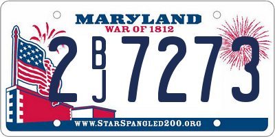 MD license plate 2BJ7273