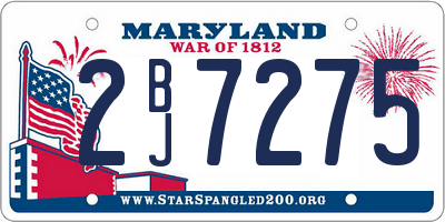 MD license plate 2BJ7275