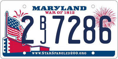 MD license plate 2BJ7286