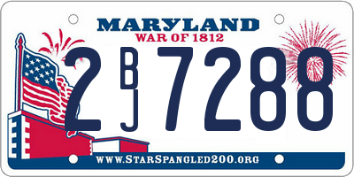MD license plate 2BJ7288