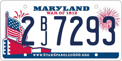 MD license plate 2BJ7293
