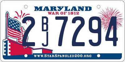 MD license plate 2BJ7294