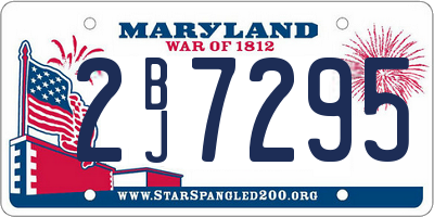 MD license plate 2BJ7295