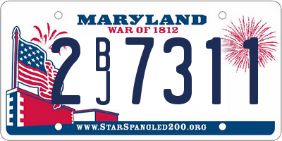 MD license plate 2BJ7311