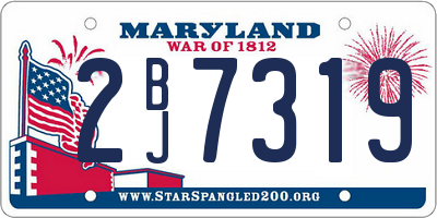 MD license plate 2BJ7319